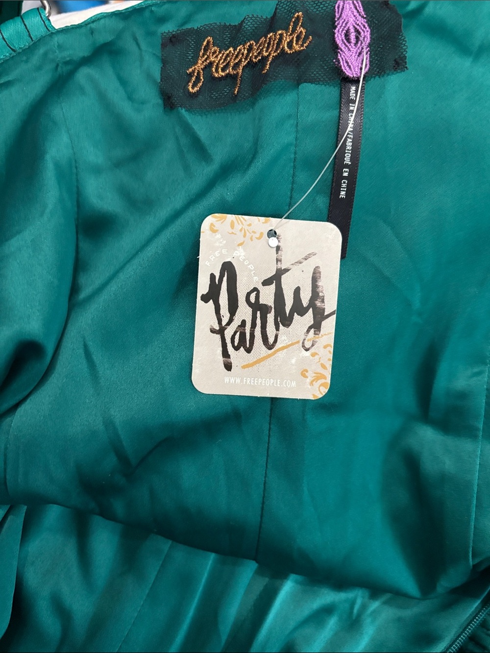 Free People Teal Green Sleeveless Women's Party Dress - Picture 11 of 15